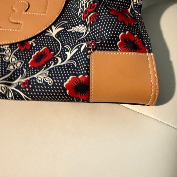 Tory Burch Ella Floral Tote - Navy and Red - Picture 12 of 15